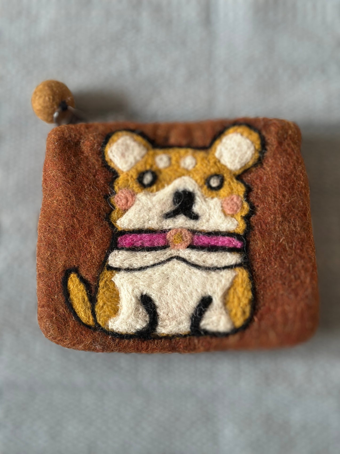 Handmade Wool Felt Cartoon Wallet – Tibetan Charm, Durable & Cute