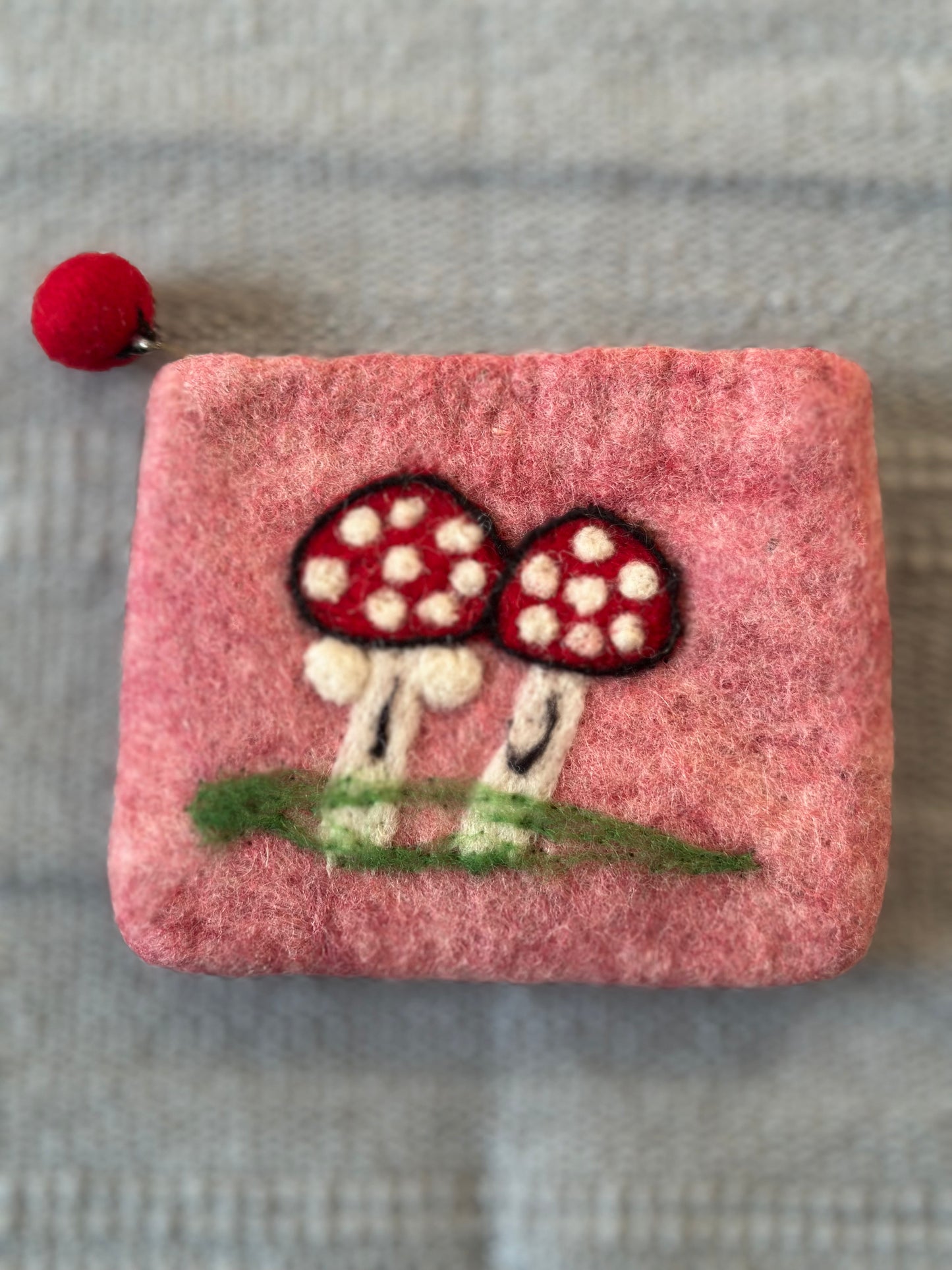 Handmade Wool Felt Cartoon Wallet – Tibetan Charm, Durable & Cute