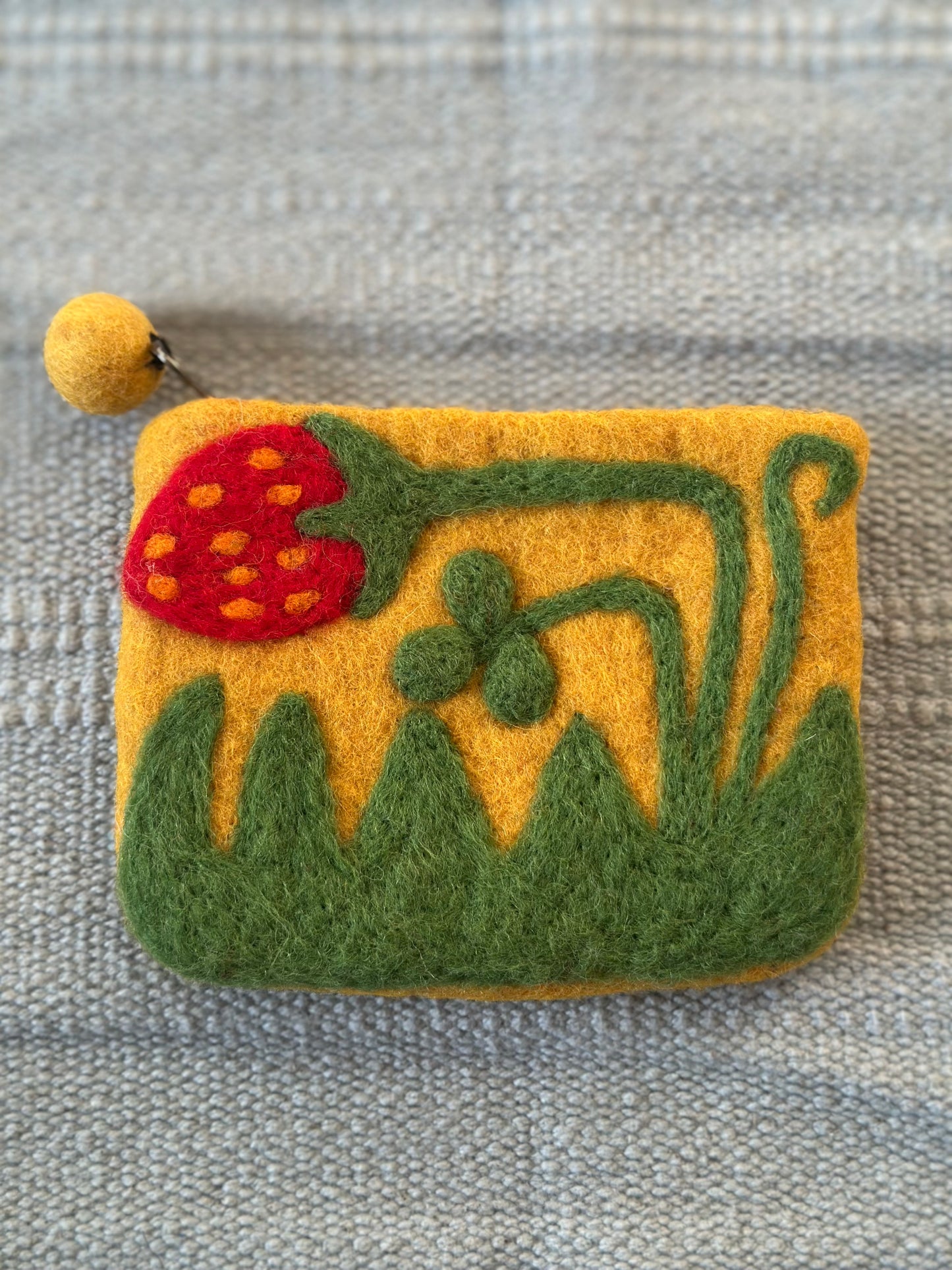Handmade Wool Felt Cartoon Wallet – Tibetan Charm, Durable & Cute