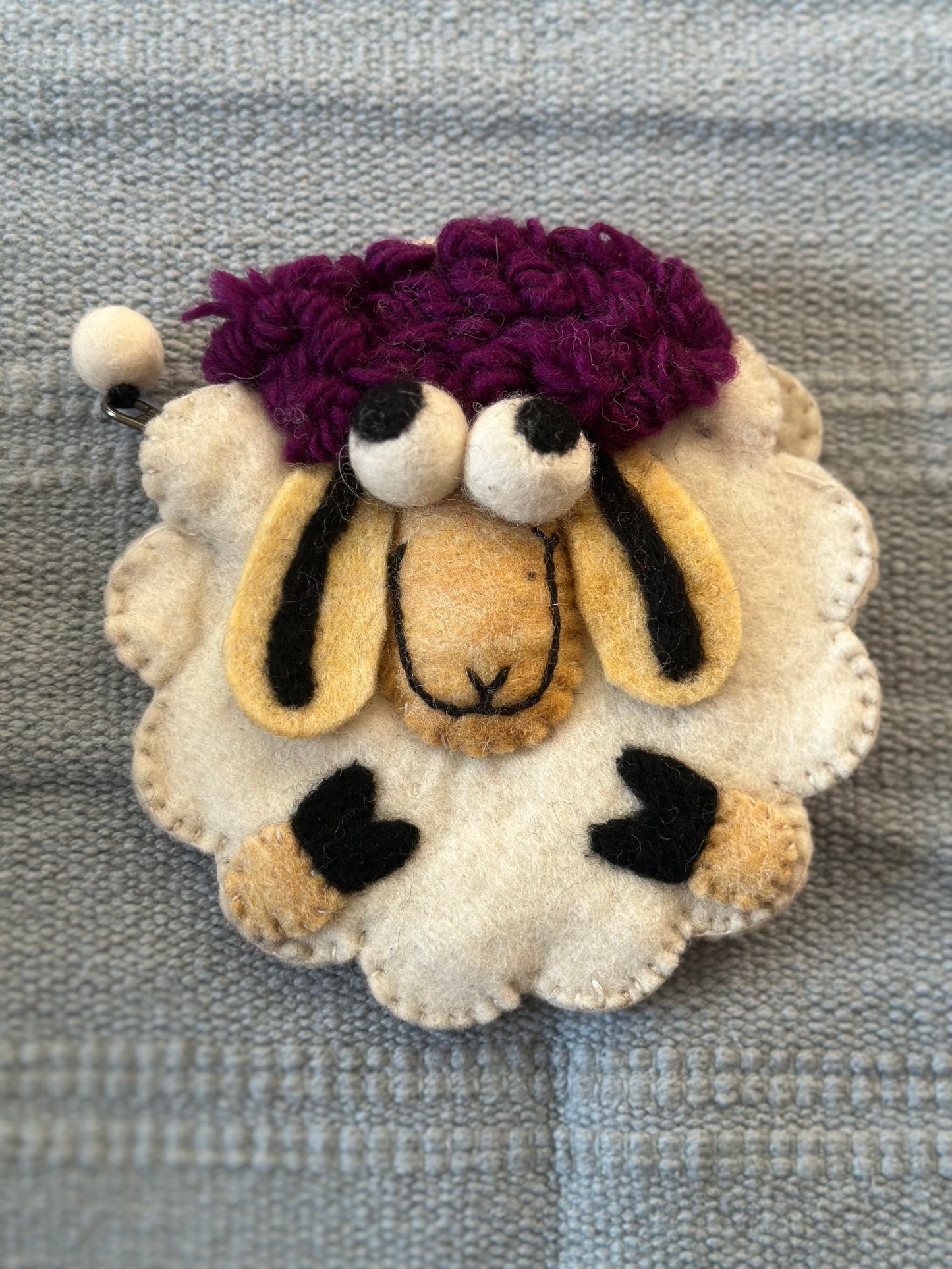 Handmade Wool Felt Cartoon Wallet – Tibetan Charm, Durable & Cute