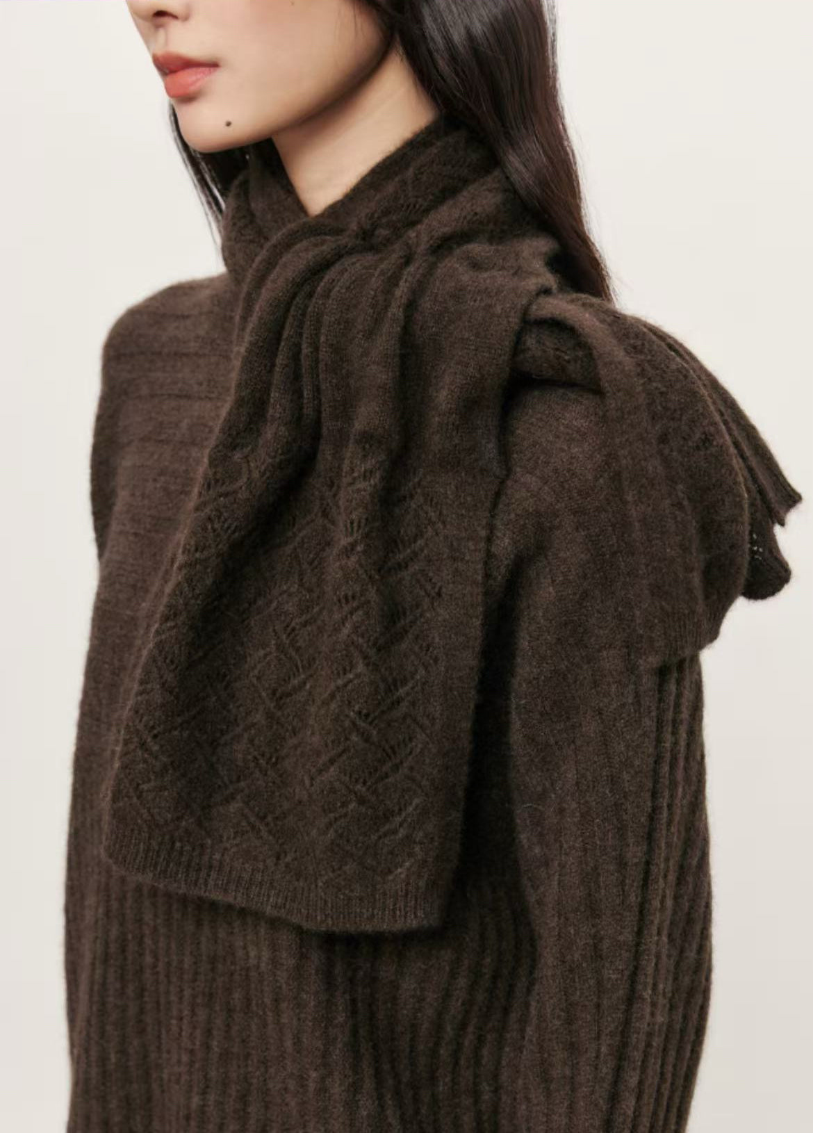 Yak Wool Sweater and Scarf Set