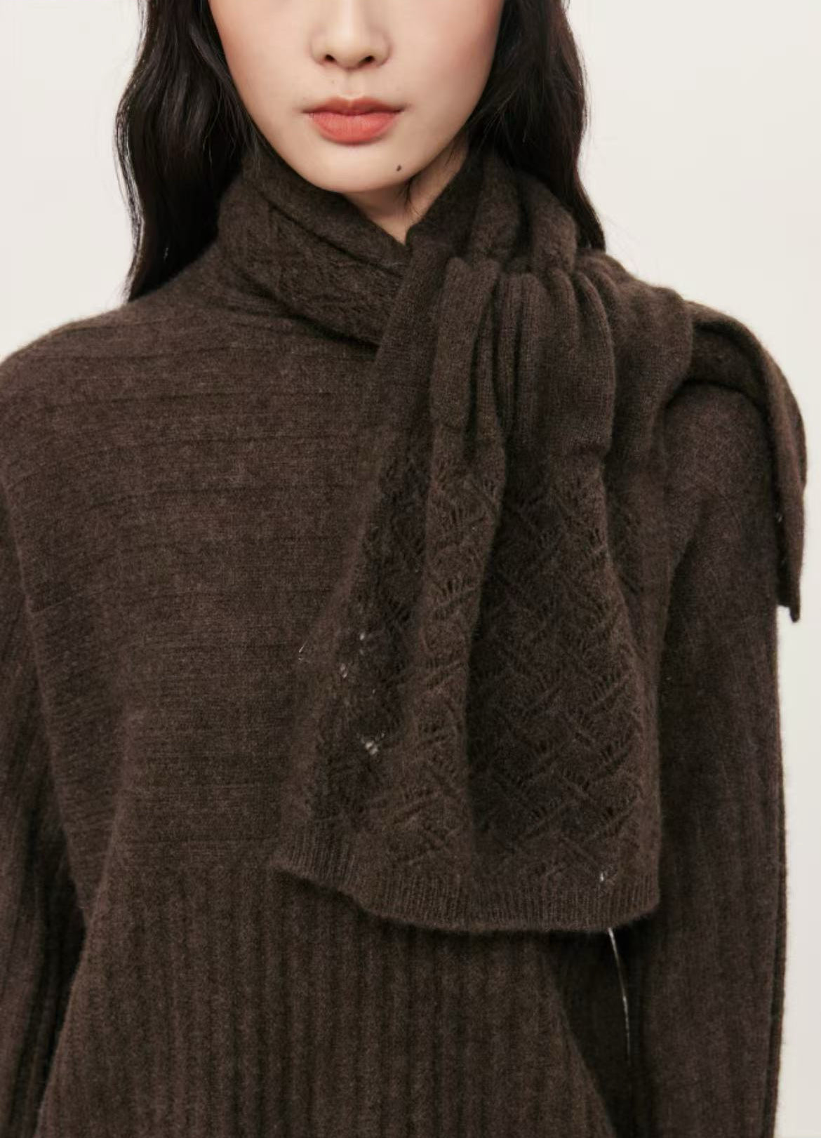 Yak Wool Sweater and Scarf Set