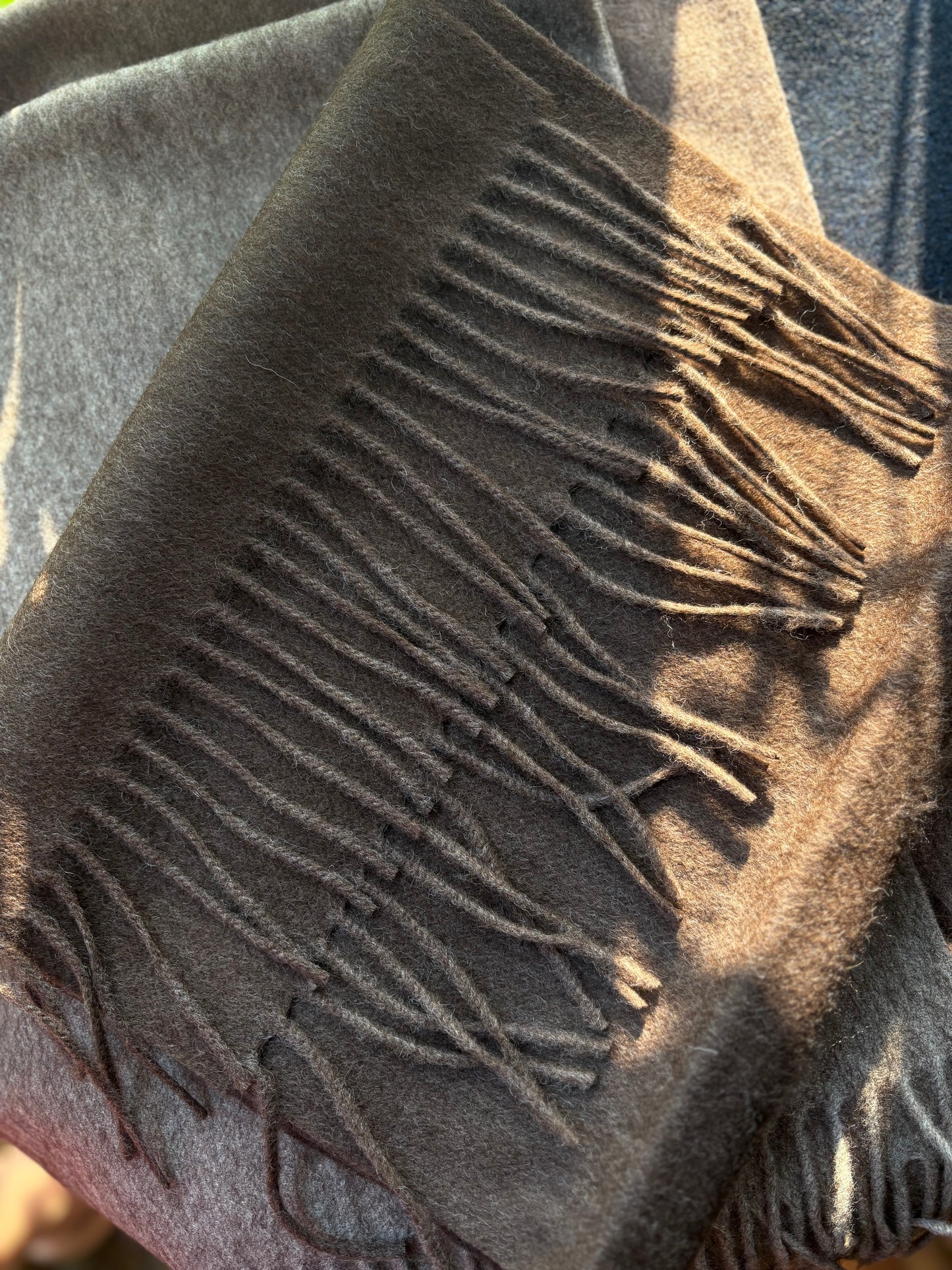 100% Yak wool cashmere scarf native colour